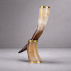 Real Ox Horn Drinking Horn with Stand 16 oz Beer Mug Gift