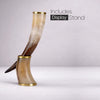 Real Ox Horn Drinking Horn with Stand 16 oz Beer Mug Gift