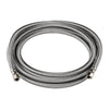 10ft Ice Maker Hose, with 1/4" Comp by 1/4" Comp Connection, Stainless Steel Braided Hose