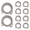 10 Pcs 6ft Washing Machine Hose, with 90 Degree Elbow, Stainless Steel