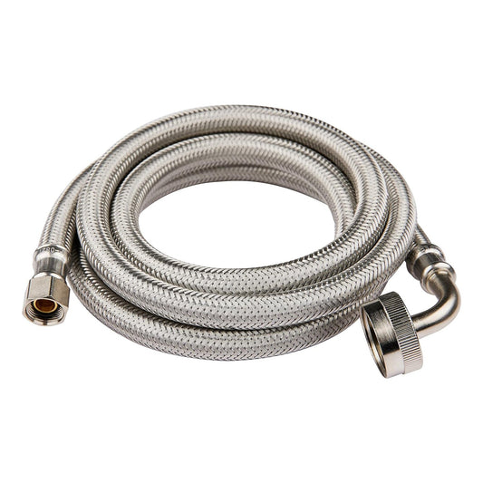 10ft Dishwasher Hose, with 90 Degree FGH Elbow, Water Supply Line, Premium Braided Stainless Steel Plumbingsell