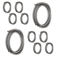 10 Pcs 8 ft Ice Maker Hose, with 1/4" Comp by 1/4" Comp Connection, Stainless Steel Braided Hose