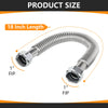 10 Pcs 1" FIP x 1" FIP x 18" SS Corrugated Hose