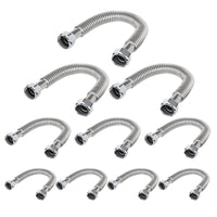 10 Pcs 1" FIP x 1" FIP x 18" SS Corrugated Hose