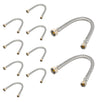 10 Pcs 3/8" C x F 1/2" x 12" SS Braided faucet Hose