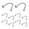 10 Pcs 3/8" C x 7/8" BC, 16" SS Braided Toliet Hose