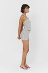 BRUNA HALTER TOP IN SEASIDE STRIPE