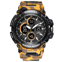 Orange Modern Sport  Waterproof 50M Men Watches With LED Digital Display In Military Armi Relogio Masculino Style