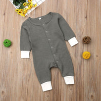 Baby Romper Jumpsuits Autumn Winter Warm Long Sleeve Rompers Clothes In Retro Classic Style