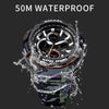 Orange Modern Sport  Waterproof 50M Men Watches With LED Digital Display In Military Armi Relogio Masculino Style