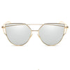 Luxury Vintage Modern Cat Eye Metal High Quality Frame  With Miror Sunglasses For  Women and Lady sunglasses With UV400 Protection