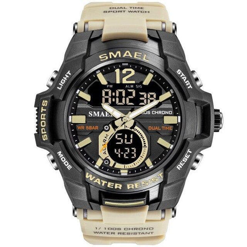 Modern Luxury Sport Watch For Men Fashion Casual Alarm Clock 50M Waterproof In Military Chrono Dual Display Style Wristwatches Relogio Masculino