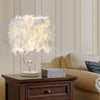 STEVVEX Reading Room Luxury Interesting Decor Heart Shape Feather Crystal Lamp Table Lamp for bedroom Light art decor home planetarium