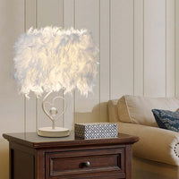 STEVVEX Reading Room Luxury Interesting Decor Heart Shape Feather Crystal Lamp Table Lamp for bedroom Light art decor home planetarium