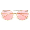 NEW  Stevvex Designer Cat eye Sunglasses For Women and Ladies in Vintage Metal Reflective Glasse Mirror Retro Oculos De Sol Gafas Style With UV 400 Protection