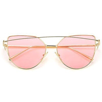 NEW  Stevvex Designer Cat eye Sunglasses For Women and Ladies in Vintage Metal Reflective Glasse Mirror Retro Oculos De Sol Gafas Style With UV 400 Protection