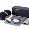 Luxury Natural Zebra Wood Sunglasses PolarizedWood Rectangle Mirror Lens Driving For Women and Men With UV400 Protection