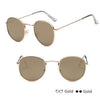 Leon Elegant Unisex Woman and Man Classic Round  Sunglasses Designer Glasses Lady Round Luxury Retro Sunglasses With Vintage Mirror Oculos De Sol Gafas