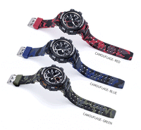 Orange Modern Sport  Waterproof 50M Men Watches With LED Digital Display In Military Armi Relogio Masculino Style