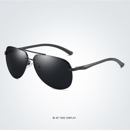 Luxury  Aluminium Magnesium Men's Sports Driving Polarized Sunglasses With Stanless Steel Frame Ultra Light Men Glasses In Aviation Pilot Style With UV400 Protection