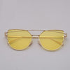NEW  Stevvex Designer Cat eye Sunglasses For Women and Ladies in Vintage Metal Reflective Glasse Mirror Retro Oculos De Sol Gafas Style With UV 400 Protection