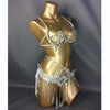Sparkly Samba Carnival Rainbow Stone Wire Bra & Belt Two-Piece Costume Set