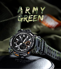 Army Green Modern Sport  Waterproof 50M Men Watches With LED Digital Display In Military Armi Relogio Masculino Style