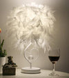 STEVVEX Reading Room Luxury Interesting Decor Heart Shape Feather Crystal Lamp Table Lamp for bedroom Light art decor home planetarium