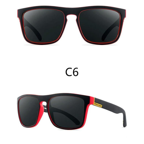 Men Polarized Sunglasses Vintage Anti-UV Driving Driver Black  Eyewear Rectangle Shades Men Oculos masculino