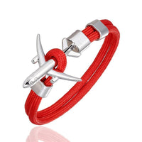 Luxury Plane Bracelets For Men and Women Charm Survival Rope Chain Paracord Bracelet Metal Airplane Hooks Summer Style