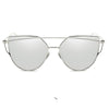 Luxury Vintage Modern Cat Eye Metal High Quality Frame  With Miror Sunglasses For  Women and Lady sunglasses With UV400 Protection