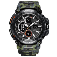 Orange Modern Sport  Waterproof 50M Men Watches With LED Digital Display In Military Armi Relogio Masculino Style