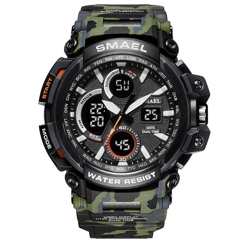Army Green Modern Sport  Waterproof 50M Men Watches With LED Digital Display In Military Armi Relogio Masculino Style