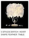 STEVVEX Reading Room Luxury Interesting Decor Heart Shape Feather Crystal Lamp Table Lamp for bedroom Light art decor home planetarium
