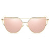 Luxury Vintage Modern Cat Eye Metal High Quality Frame  With Miror Sunglasses For  Women and Lady sunglasses With UV400 Protection