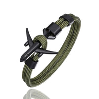 Luxury Plane Bracelets For Men and Women Charm Survival Rope Chain Paracord Bracelet Metal Airplane Hooks Summer Style
