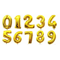 Big 32 Inch Number Foil Balloons Gold Silver Blue Digital Globos For Wedding Birthday Party Decoration In NEW Luxury Style