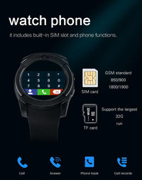 Famous Sport Men Smart Watch WIth SIM card For Android and IOS sistems With Camera Rounded Answer Call Dial Call Smartwatch and  Heart Rate Fitness Tracker