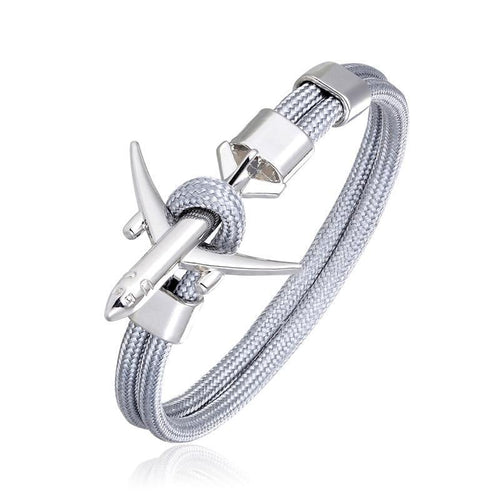 Luxury Plane Bracelets For Men and Women Charm Survival Rope Chain Paracord Bracelet Metal Airplane Hooks Summer Style