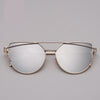 NEW  Stevvex Designer Cat eye Sunglasses For Women and Ladies in Vintage Metal Reflective Glasse Mirror Retro Oculos De Sol Gafas Style With UV 400 Protection