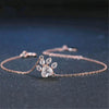Elegant Wedding Jewelry Modern Dog Cat Paw Bear Claw Pink Heart AAA Cubic Zircon Rose Gold Chain Link Luxury Bracelets For Women Party Jewelry Gift
