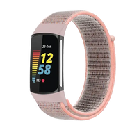 Fitbit Charge 5 6 Nylon Velcro Band - Durable Comfortable Strap