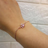 Elegant Wedding Jewelry Modern Dog Cat Paw Bear Claw Pink Heart AAA Cubic Zircon Rose Gold Chain Link Luxury Bracelets For Women Party Jewelry Gift