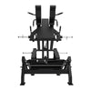 Excel Glute Line Hack Squat / Front Squat - Muscle D Fitness - Plate Load Squat Machine - Counter Balanced - Plate Storage Pegs