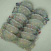 Premium All-Over Rhinestone Glamour Set – High-Brilliance Crystal Costume Top & Belt Set for Showgirls, GoGo Dancers & Raves