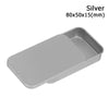 1 Pcs Metal Rectangular Empty Mini Tin Box Tinplate Push Candy Pill Cases Bins Jar Hinged Containers Small Organizer Storage Box