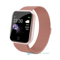 Luxury NEW Fashion Style Stainless Steel Smart Watch For Women and Men Electronics Sport Wrist Watch For Android IOS Square Smartwatch Smart