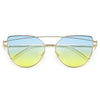 NEW  Stevvex Designer Cat eye Sunglasses For Women and Ladies in Vintage Metal Reflective Glasse Mirror Retro Oculos De Sol Gafas Style With UV 400 Protection