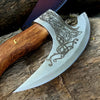 Custom Hand-Engraved Axe Pizza Cutter – 8" J2 Steel Blade