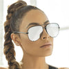 Luxury Lady Vintage Round Metal  Sunglasses For  Driving Black Retro Mirror Sunglasses Woman  Shade Sunglasses With  UV400 Protection